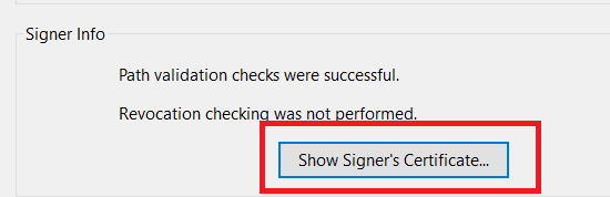show signer certificate