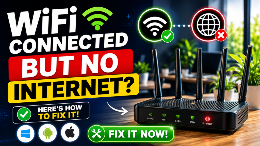 wifi connected but no internet
