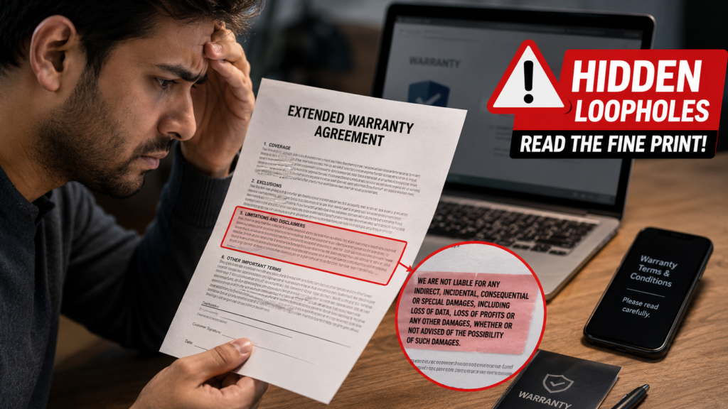 Check the hidden loophoes in extended warranty agreement