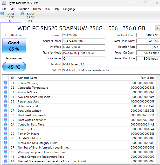 Fake SSD Detection Guide: Crystaldiskinfo report